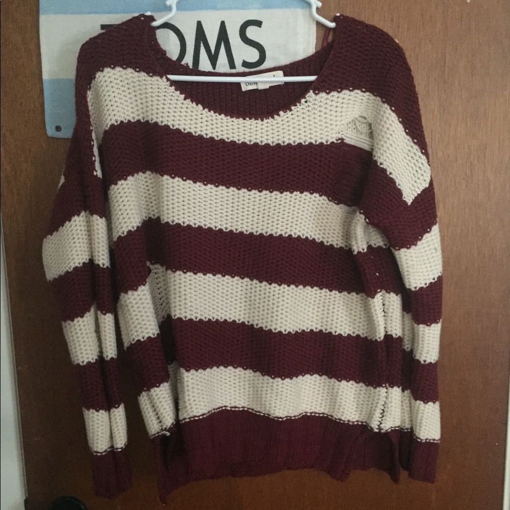 Urban outfitters distressed striped sweater